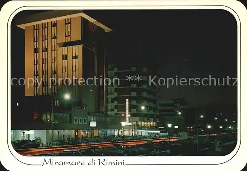 Miramare di Rimini  di notte Lungomare e Alberghi Kat. Rimini