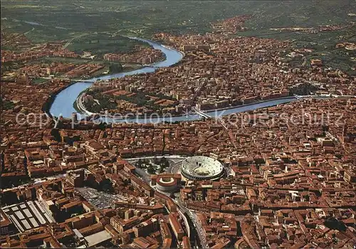 Verona Veneto Stadtzentrum Fliegeraufnahme Kat. Verona