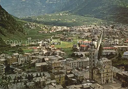 Tirano Stadtbild mit Kirche Kat. Sondrio