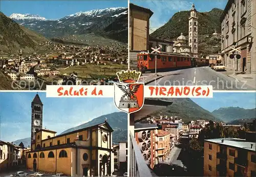 Tirano Panorama Santuario Madonna Kloster Kirche Trenino del Bernina Zug Kat. Sondrio