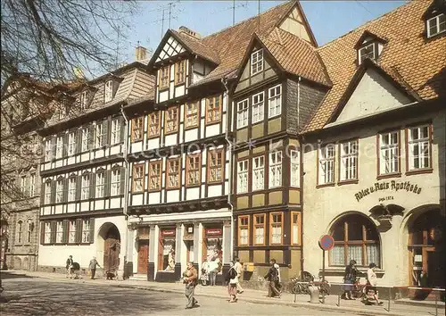 Quedlinburg Kornmarkt Fachwerkhaeuser Apotheke Kat. Quedlinburg