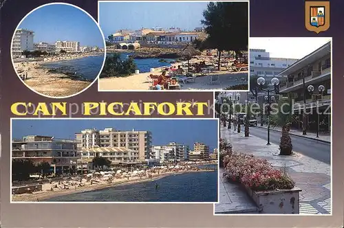 Can Picafort Mallorca Strand Hotels Strassenpartie Kat. Spanien