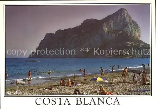 Calpe Strand Costa Blanca Felsen Kat. Alicante