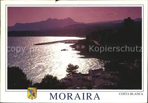Moraira Sonnenuntergang an der Kueste Kat. Alicante