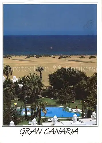 Gran Canaria Dunas Hotelanlage Swimming Pool Duenen Strand Meerblick Kat. Spanien