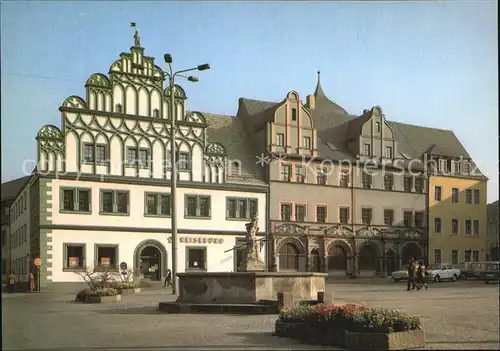 Weimar Lahn Markt Brunnen Giebelhaus Fassade Kat. Weimar (Lahn)