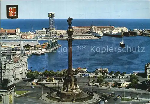 Barcelona Cataluna Christoph Kolumbus Denkmal Hafen Kat. Barcelona
