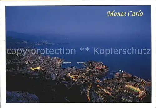 Monte Carlo Fliegeraufnahme bei Nacht Kat. Monte Carlo