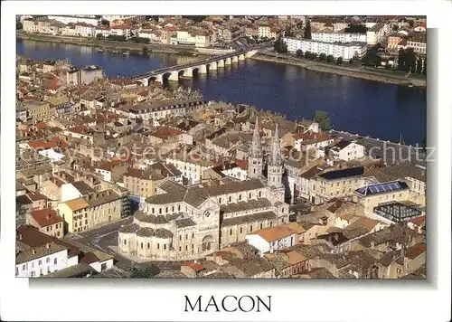 Macon Saone et Loire Pont Saint Laurent Monument historique Eglise vue aerienne Kat. Macon