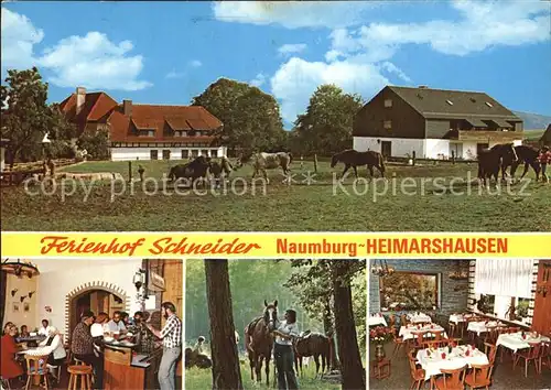 Heimarshausen Ferienhof Schneider Pferde Bar Restaurant Kat. Naumburg