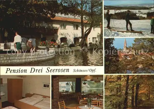 Schoensee Hotel Pension Drei Seerosen Skifahren Kirche Waldpartie Kat. Schoensee