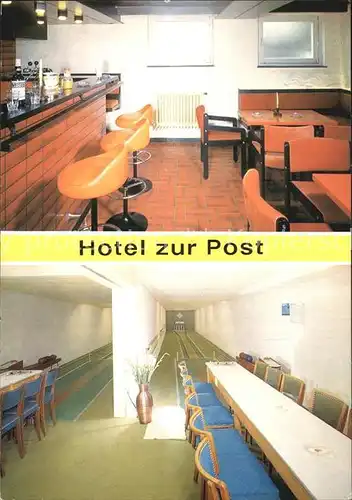 Bruchhausen Sauerland Hotel zur Post Kegelbahn Kat. Olsberg