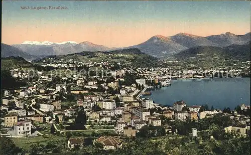 Paradiso Lago di Lugano Fliegeraufnahme Kat. Paradiso