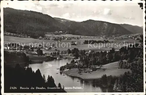 Bassin du Doubs frontiere Franco Suisse Kat. Villers le Lac