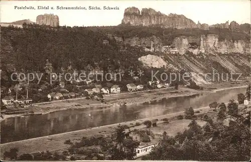 Postelwitz Elbtal und Schrammsteine Kat. Bad Schandau