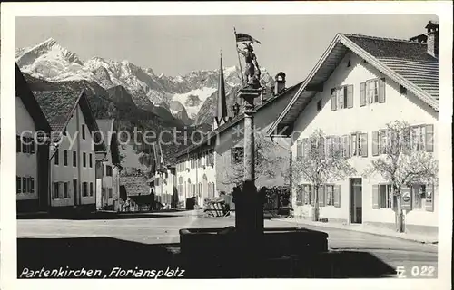 Partenkirchen Floriansplatz Dorfbrunnen Kat. Garmisch Partenkirchen