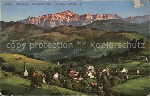 Toggenburg Oberhelfenschwil mit Saentis Kat. Wildhaus