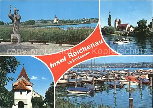Insel Reichenau Bodensee Monument Kirche Hafen Kat. Reichenau Bodensee
