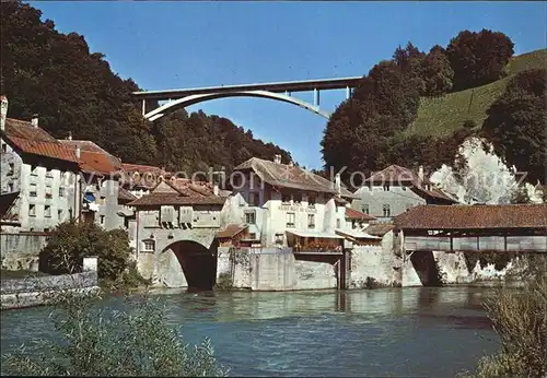 Fribourg FR Bern Bruecke Gotteron Bruecke Kat. Fribourg FR