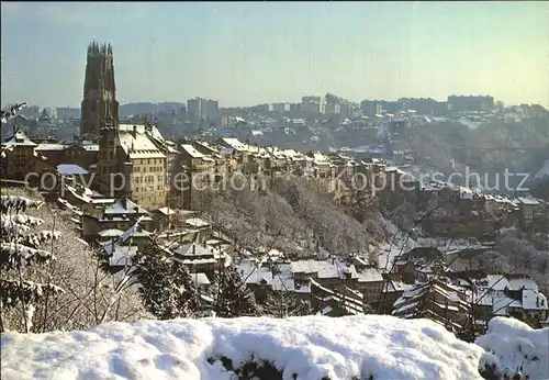 Fribourg FR Panorama Kat. Fribourg FR