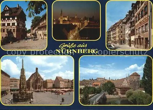 Nuernberg Marktplatz Gesamtansicht Altstadt  Kat. Nuernberg