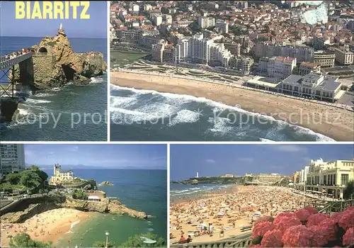 Biarritz Pyrenees Atlantiques Strand Fliegeraufnahme Kat. Biarritz