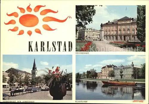 Karlstad Varmlands Lan Klaraelven Residenset Stortorget Domkyrkan Kat. Karlstad