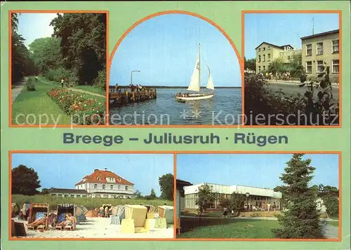 Juliusruh Ruegen Breege Hafen Bodden Kurhaus Duenenhaus  Kat. Breege