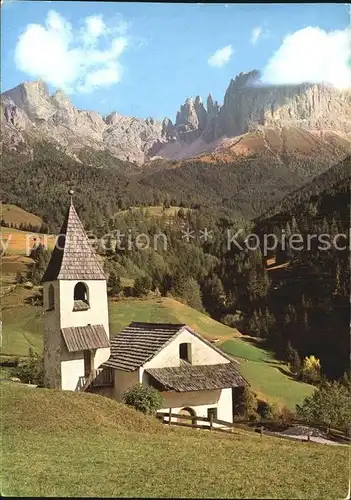 Tiers Dolomiten St. Zyprian mit Rosengarten Kat. Italien