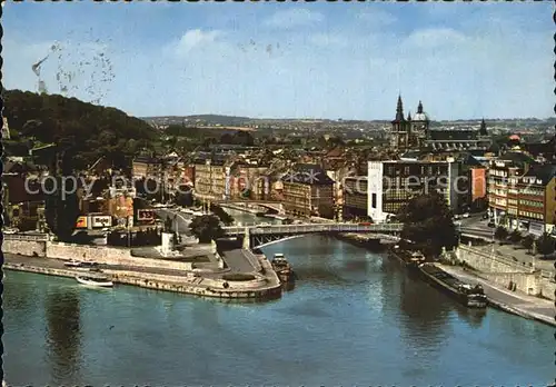 Namur sur Meuse Fliegeraufnahme Meuse
