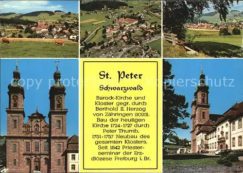 St Peter Schwarzwald Fliegeraufnahme Kirche Kat. St. Peter