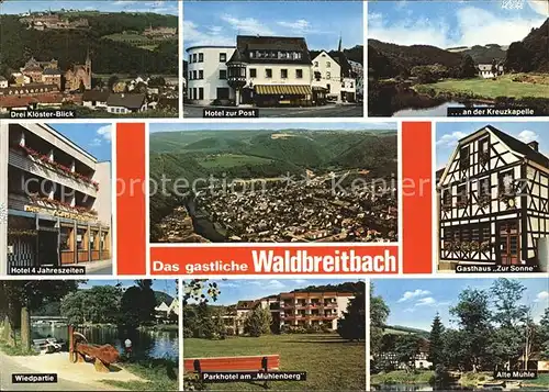 Waldbreitbach Wied Hotel zur Post Kreuzkapelle Wied Parkhotel am Muehlenberg Kat. Waldbreitbach
