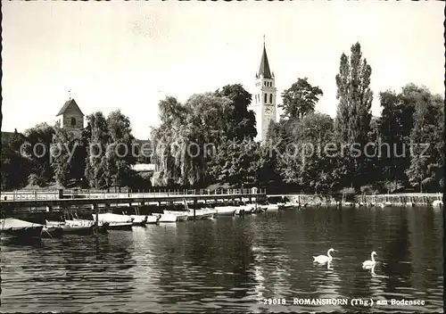 Romanshorn Bodensee Seebruecke Kirchturm