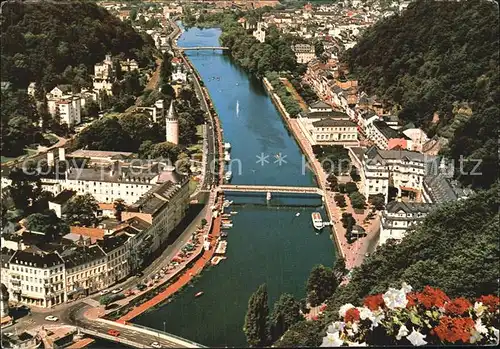 Bad Ems Fliegeraufnahme Lahnpartie mit Kurviertel Kat. Bad Ems