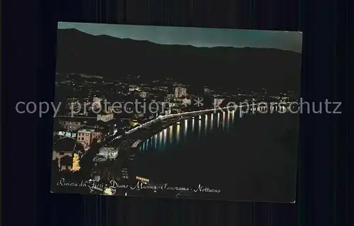 Diano Marina Seepromenade bei Nacht Fliegeraufnahme Kat. Italien