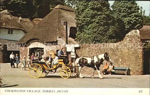 Torbay Devon Cockington Village Pferdekutsche Kat. Torbay