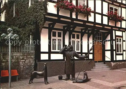 Korbach Fussgaengerzone Der Nachtwaechter Kat. Korbach