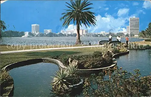 Orlando Florida Lake Eola at the skyline of downtown Kat. Orlando