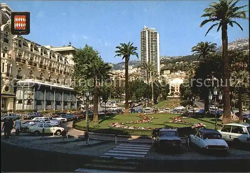Monaco Vue de l Hotel de Paris et des Jardins depuis entree du Casino Kat. Monaco