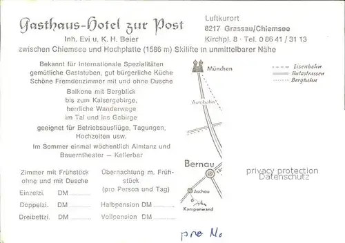 Grassau Chiemgau Gasthaus Zur Post Panorama Kaisergebirge Maibaum Kat. Grassau