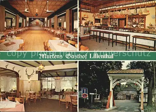 Lilienthal Bremen Murkens Gasthof Saal Bar Restaurant Kat. Lilienthal