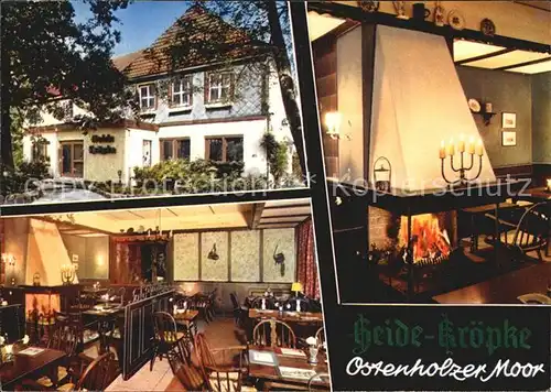 Ostenholz Hotel Restaurant Heide Kroepke Ostenholzer Moor Kamin Kat. Osterheide