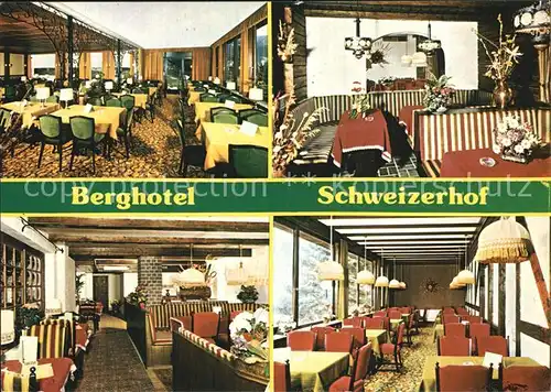 Heiligenkirchen Berghotel Schweizerhaus Restaurant Cafe Kat. Detmold