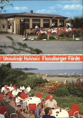 Habernis Strandcafe Flensburger Foerde Terrasse