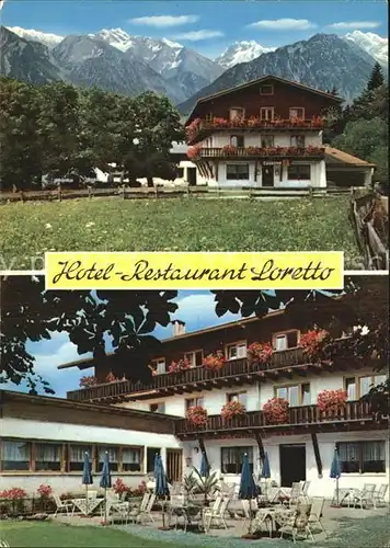 Oberstdorf Hotel Restaurant Loretto Terrasse Alpenblick Kat. Oberstdorf