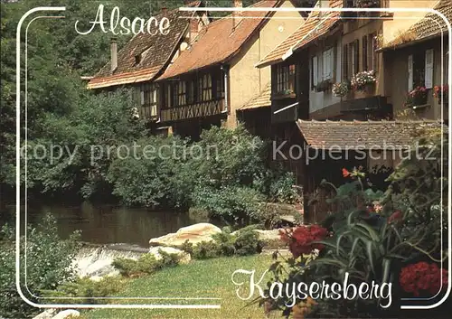 Kaysersberg Haut Rhin Vue pittoresque sur la Weiss Haeuserpartie an der Weiss Kat. Kaysersberg