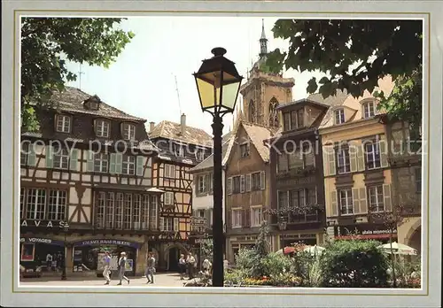 Colmar Haut Rhin Elsass Place des Dominicains Altstadt Fachwerkhaeuser Kat. Colmar