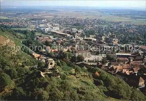 Thann Haut Rhin Elsass Ruines de l Engelbourg vue aerienne Kat. Thann