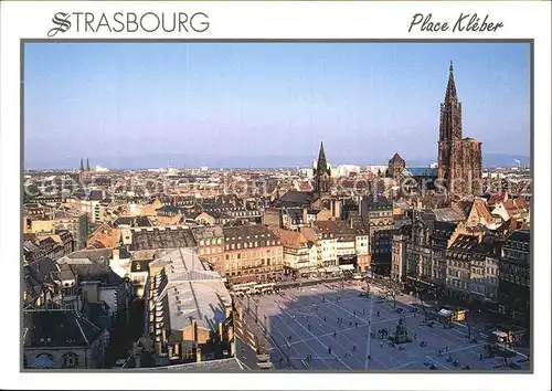 Strasbourg Alsace Place Kleber Cathedrale en arriere plan la Foret Noire Kat. Strasbourg