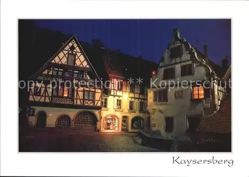 Kaysersberg Haut Rhin la nuit Altstadt Nachtaufnahme Kat. Kaysersberg